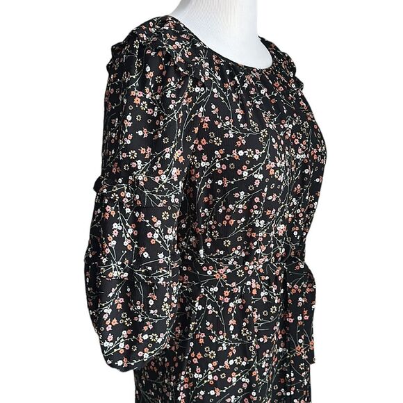 MAX STUDIO Women’s Floral Puff Long Sleeve Maxi Dress Size Small - Picture 6 of 12
